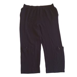 Ali Miles Ladies Pants Elastic Waist Crepe Side and Low Pockets Sz 1X